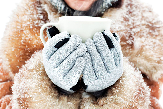 зима, холод, чай, кофе